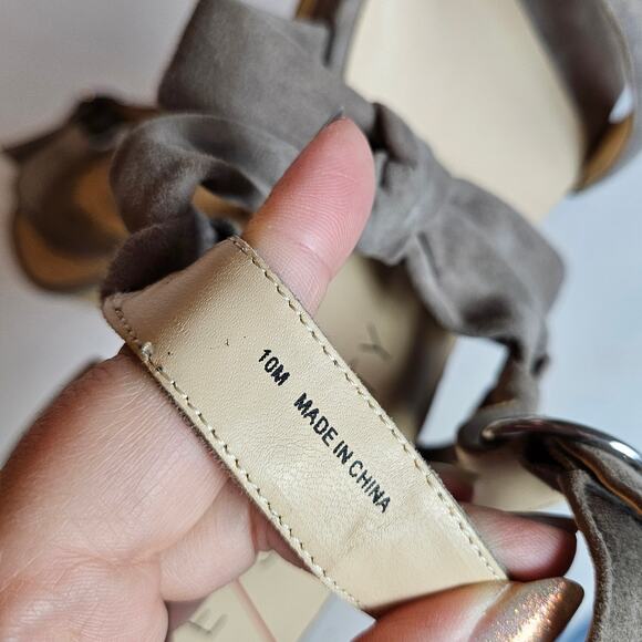 Sole Society Mariel Wooden Clog Heels Taupe Tan Women's 10 Boho Chic Weekend - Picture 8 of 10